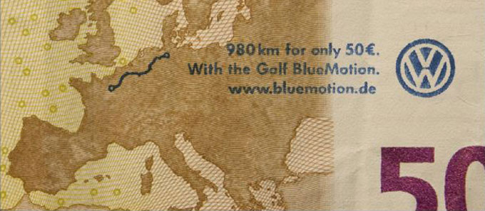 980 Km pour 50 Euros seulement avec la Golf Blue Motion