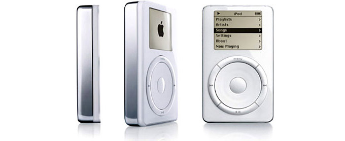 L'iPod, 1ère génération, datant de 2001