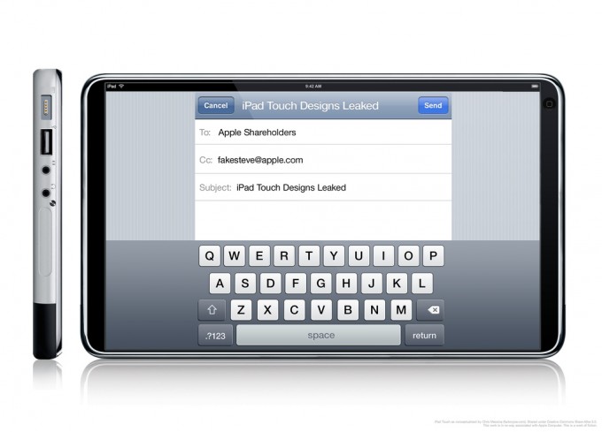 Un des designs possible de la future tablette internet tactile de chez Apple