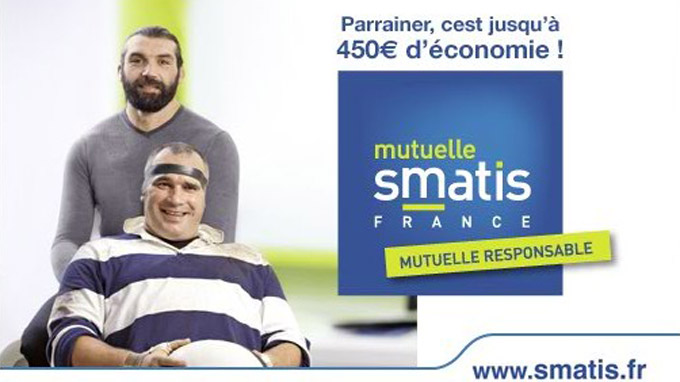 L'assurance mutuelle Smatis et Sébastien Chabal pour une image plus sexy