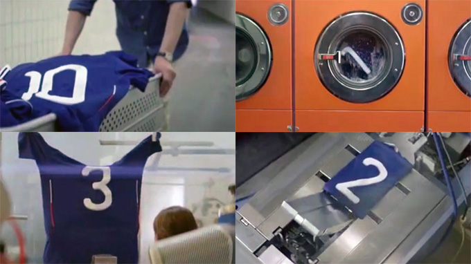 L'énergie des bleus met au sale, fais la lessive Euhh ?? on les lave les maillots de l'équipe de France ?