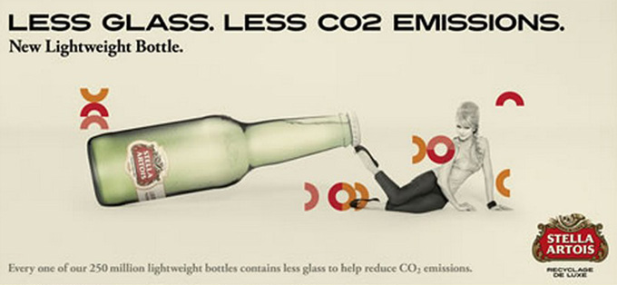 La nouvelle bouteille de Stella Artois est plus légère : moins de verre, c'est moins d'émission de Co2