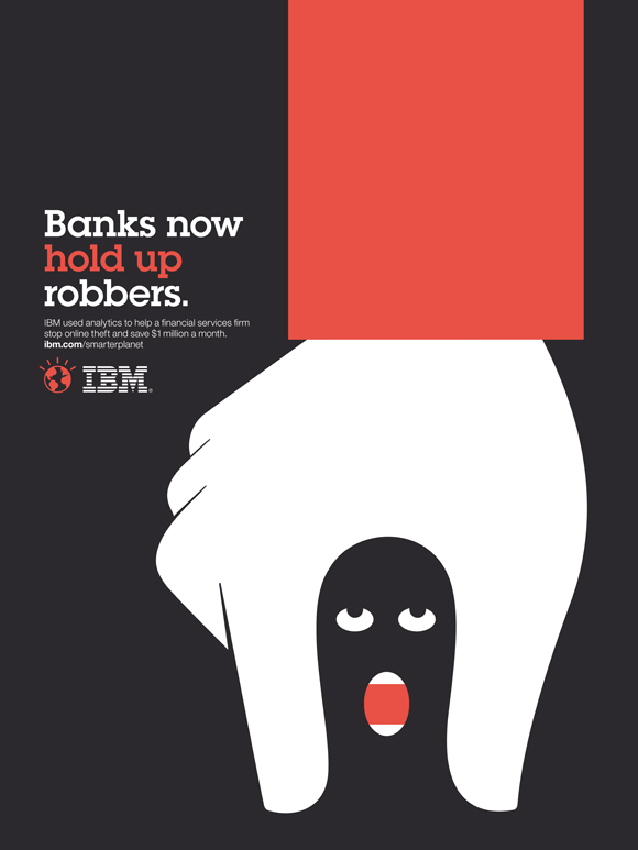 IBM smarter world illustration : voleurs de banque
