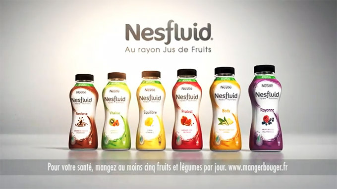 Les parfums Nestlé Nesfluid. Va chercher le fruit qu'il y a dedans.