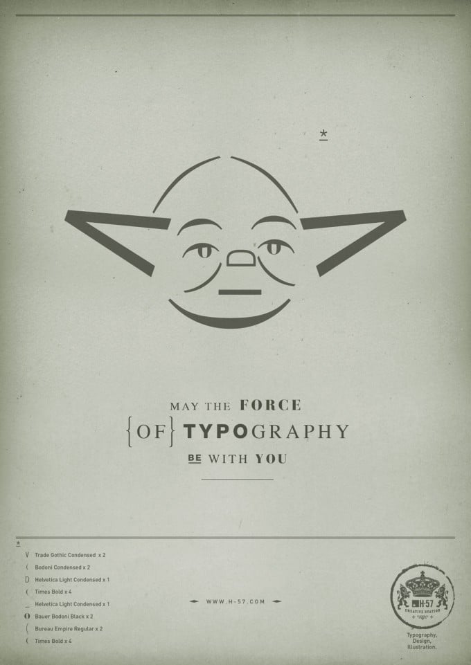 Yoda : de la typographie tu te servira