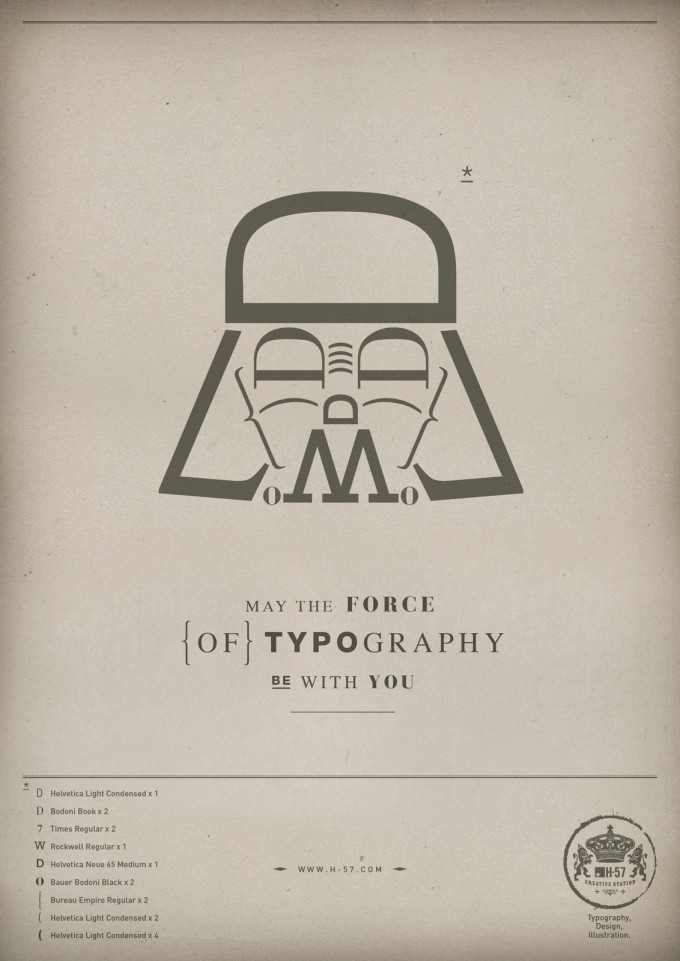 Dark Vador : Je suis ta typographie