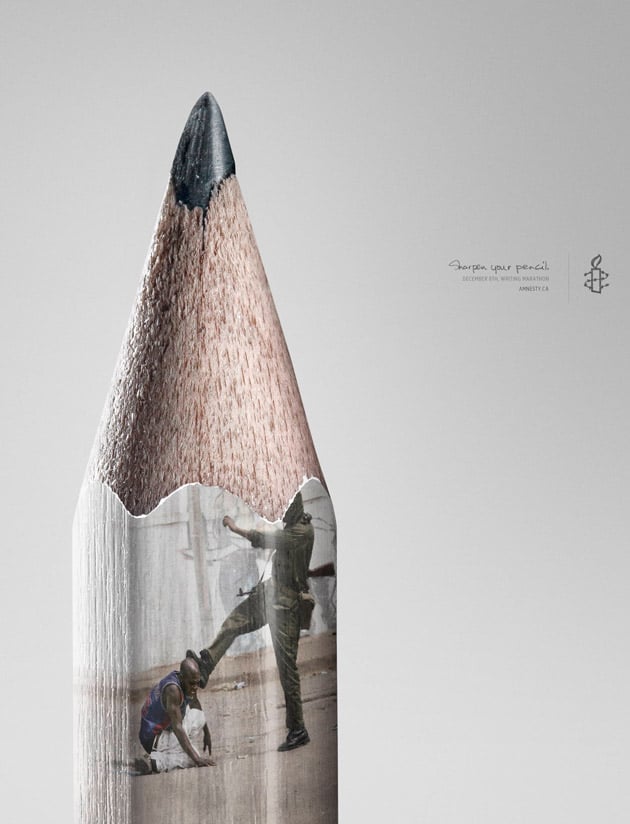 Amnesty International - sharpen your pencil