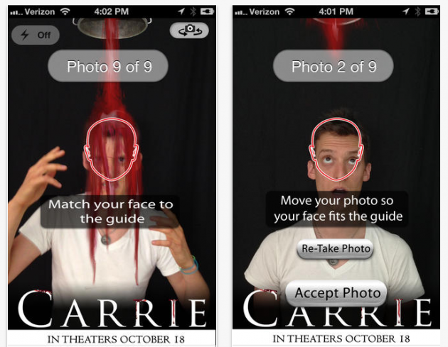 Application Carrie sur Appstore
