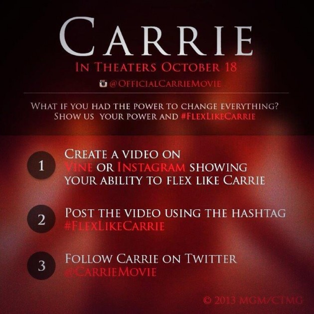 Concours photo twitter pour le film Carrie