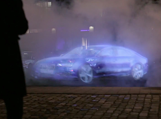 Un panneau d&rsquo;affichage en vapeur d&rsquo;eau pour Audi