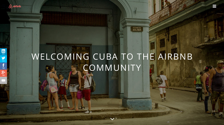 Airbnb cuba site