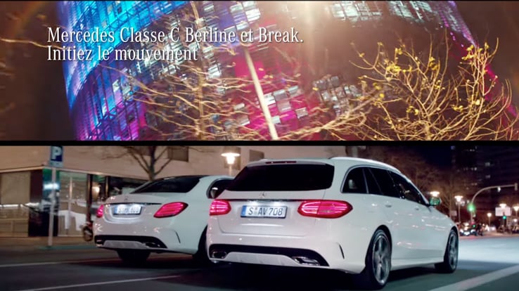 Mercedes classe c 2015 musique pub