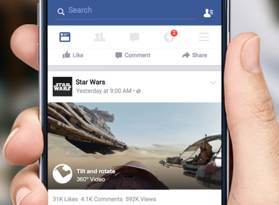 Facebook propose désormais des vidéos à 360 degrés