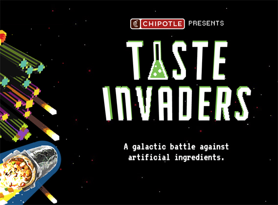 Chipotle lance un Space Invaders contre les additifs alimentaires