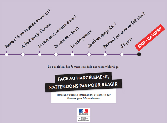 Une campagne pour dire « Stop, ca suffit » au harcèlement sexiste dans les transports