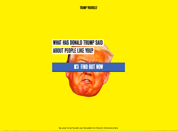 Hillary Clinton propose de « Trumper » votre photo de profil