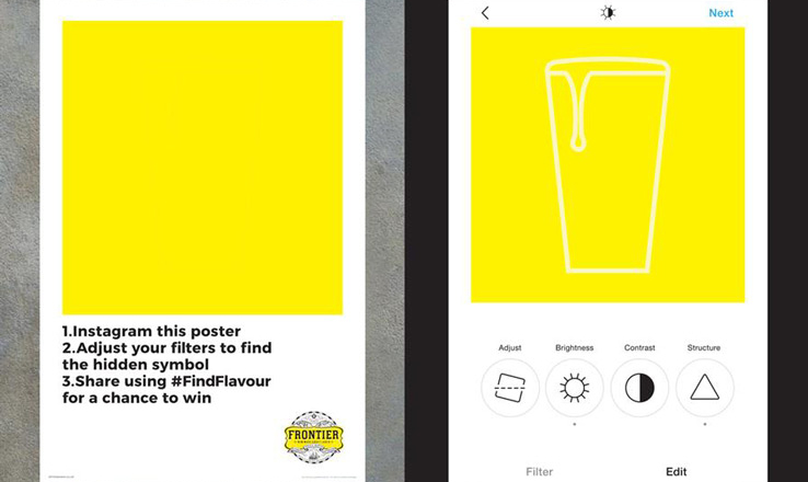 Une affiche qui ne se révèle qu’avec Instagram