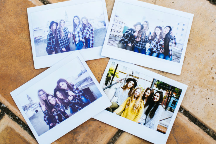 Polaroids of Young Girls Having Fun Outdoors