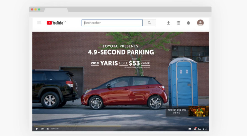 Ce que la Toyota Yaris arrive à faire pendant les 5 secondes d’un pre-roll