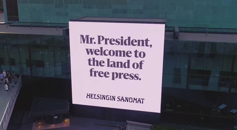L’accueil très spécial de Trump et Poutine en Finlande