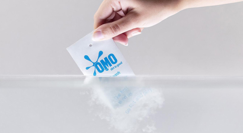 OMO transforme les étiquettes de vêtements en échantillons