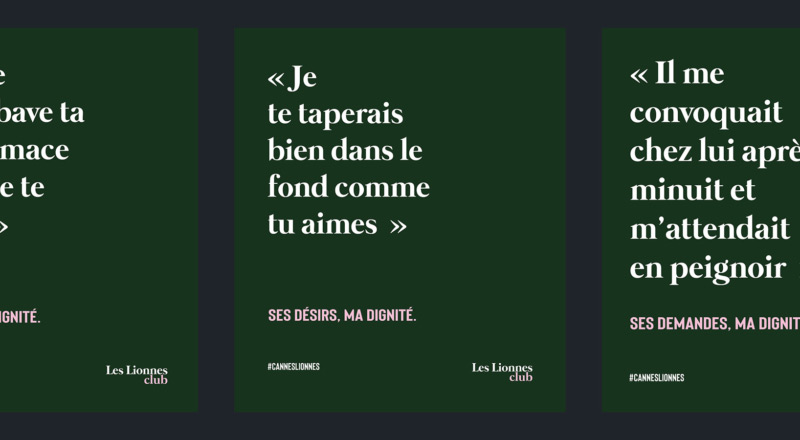 Les Lionnes affichent les pires témoignages de sexisme en face des agences parisiennes