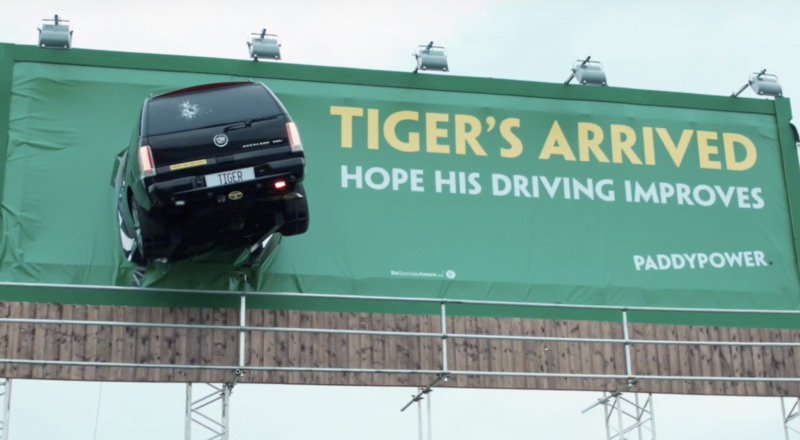 Paddy Power salue le retour sur le green de Tiger Woods d&rsquo;une manière toute personnelle
