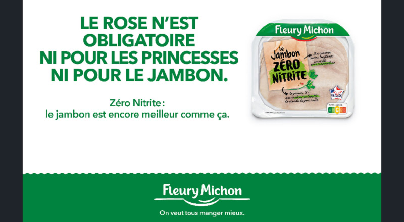Le rose n’est obligatoire ni pour les princesses, ni pour les jambons selon Fleury Michon