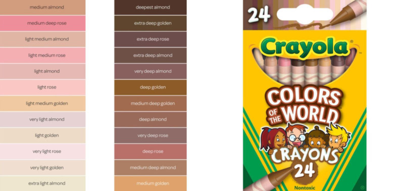 Crayons de couleur aux couleurs de la peau Colors of the World
