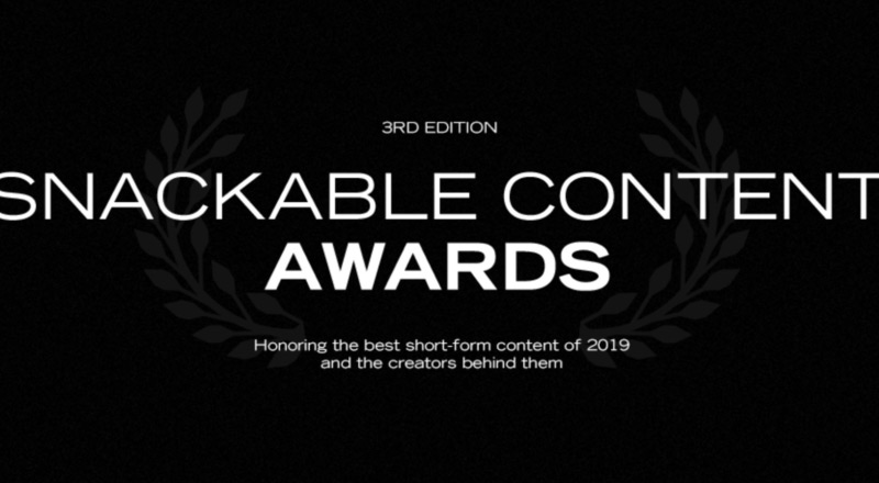 Le palmarès des Snackable Content Awards 2020