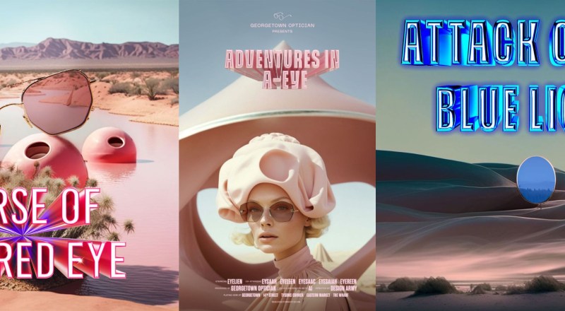 Midjourney crée une aventure à perte de vue pour un opticien