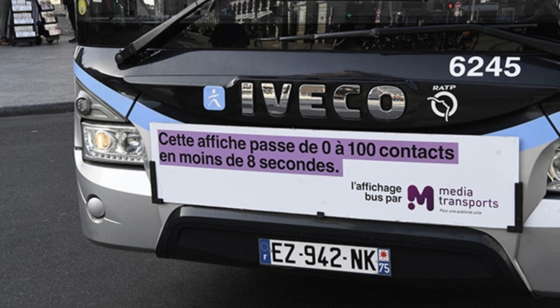 Jésus et Gabriel et l&rsquo;affichage sur bus : un pur exercice de conception-rédaction pour Mediatransports
