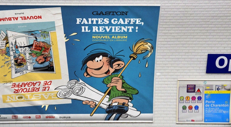 Gaston Lagaffe est de retour avec une campagne de pub « ratée »
