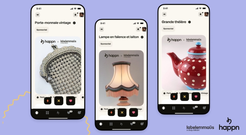 Donnez une seconde chance aux objets – pas à votre ex – avec happn et Label Emmaüs