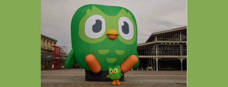 Duolingo ressuscite sa mascotte Duo à la Villette