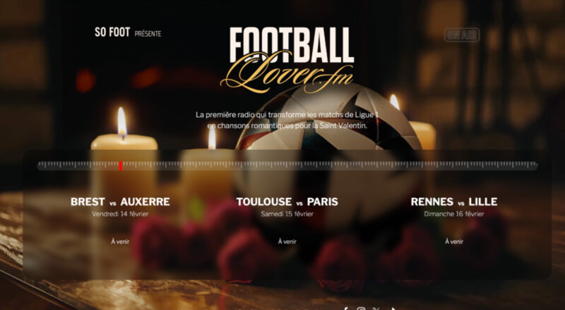 SOFOOT et BETC créent la première radio foot et Saint-Valentin