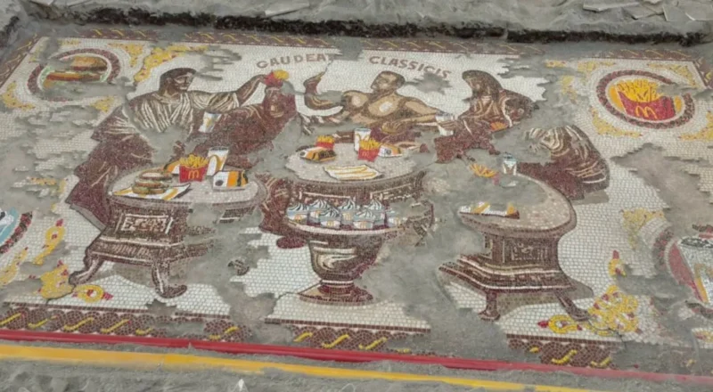Rome découvre une mosaïque antique… signée McDonald’s