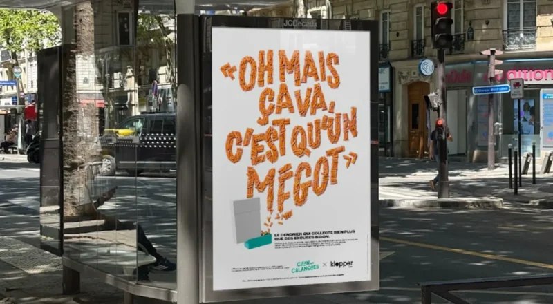 Une affiche avec 4211 mégots pour lutter contre la pollution