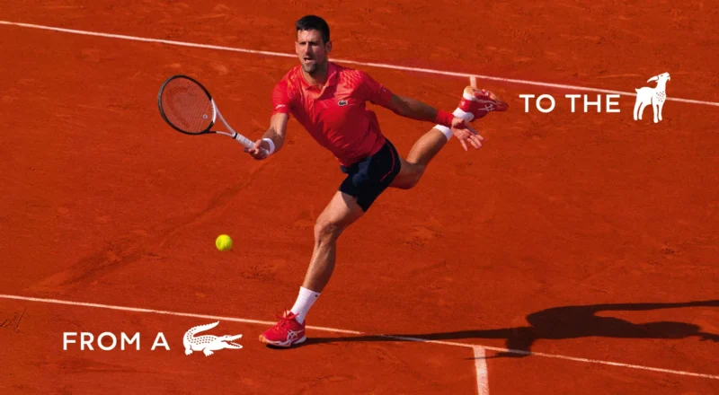 Lacoste intronise Djokovic en GOAT avant l’US Open