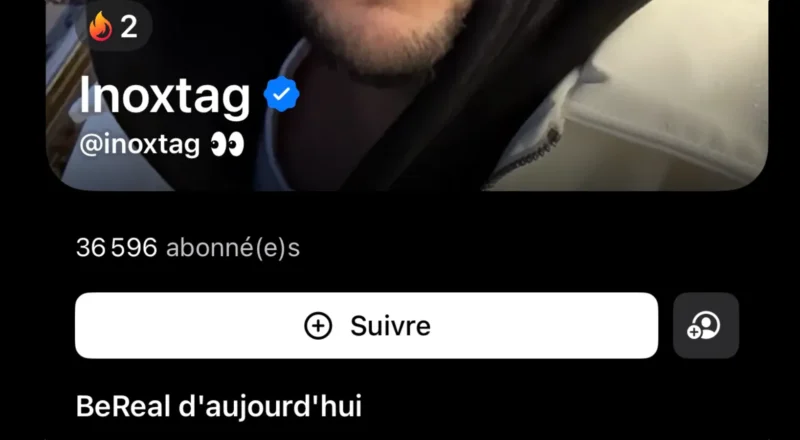 Inoxtag se lance sur BeReal, loin des algorithmes de YouTube