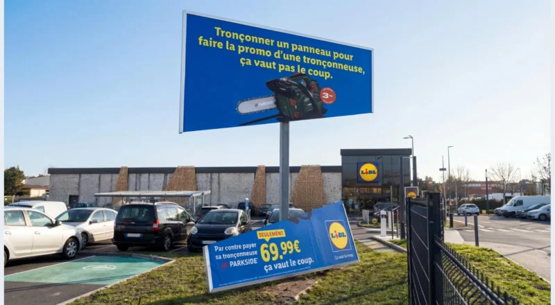 Lidl détourne la publicité pour réaffirmer son rapport qualité-prix avec Grinta