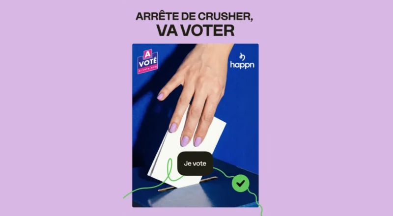 « Tu cherches un plan procu&rsquo; ? » happn appelle ses utilisateurs à voter aux municipales