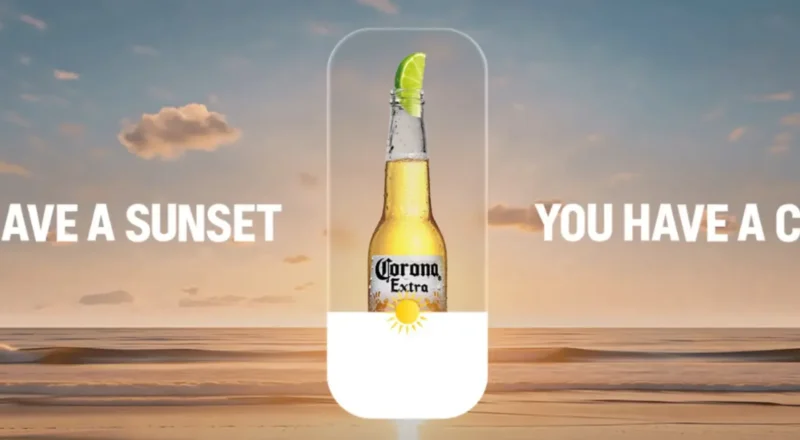 Corona associe coucher de soleil et récompenses (par Focalys)