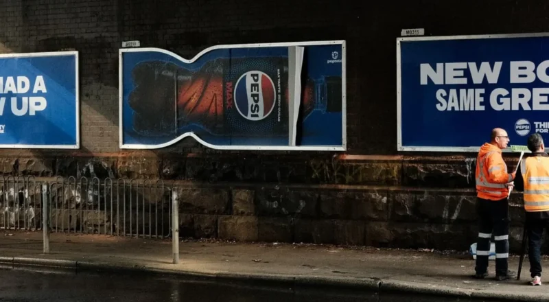 Pepsi redessine ses panneaux publicitaires à la forme de sa bouteille