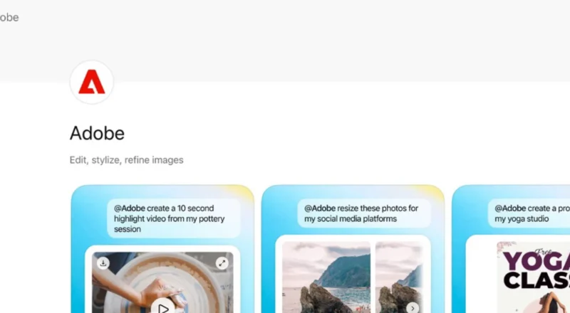 Adobe intègre sa suite créative dans ChatGPT