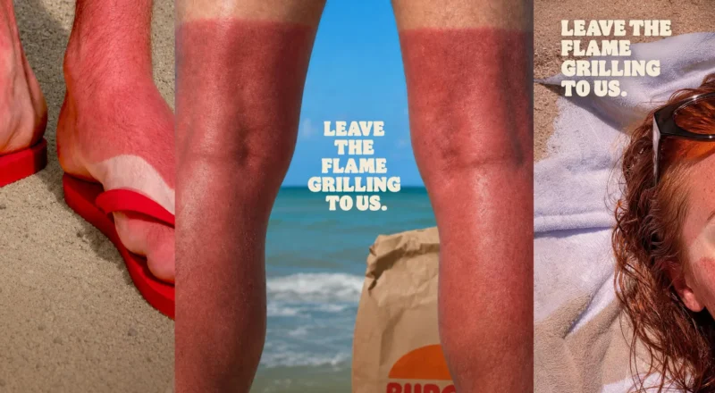 Burger King détourne les coups de soleil pour vanter sa cuisson à la flamme