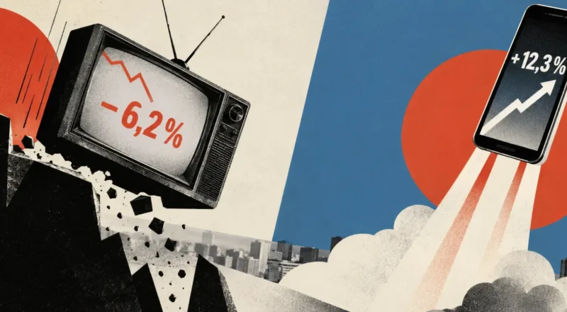 BUMP S1 2026 : la pub TV en chute libre malgré la Coupe du Monde, le digital rit
