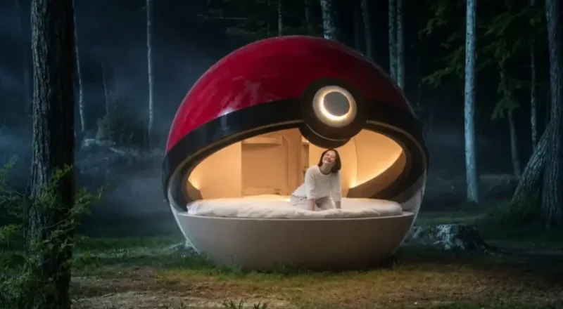 Pokémon transforme une Poké Ball en chambre d’hôtel