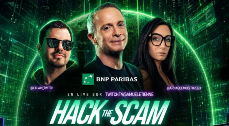 BNP Paribas veut faire chanter les arnaqueurs sur Twitch